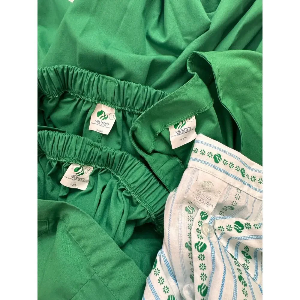 Vintage GIRL SCOUT Uniform 4-piece Shirt Vest Skirt Pants Size 14-16 1960s